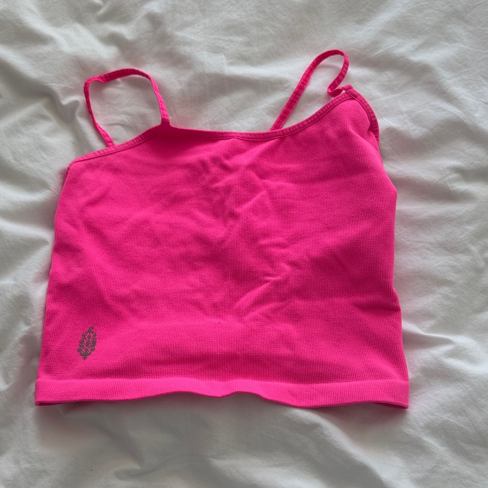 FP Movement by Free People Hot Pink Cutout Crop Top
